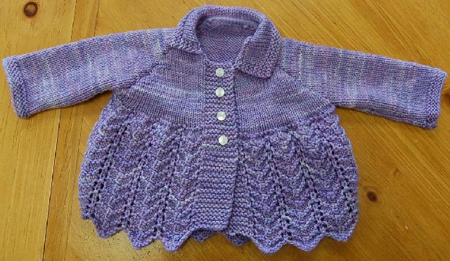 Lovely in lace baby sweater