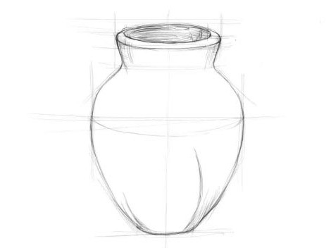 как рисовать вазу поэтапно