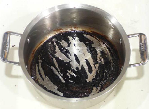 Как очистить кастрюлю от пригоревшего варенья 