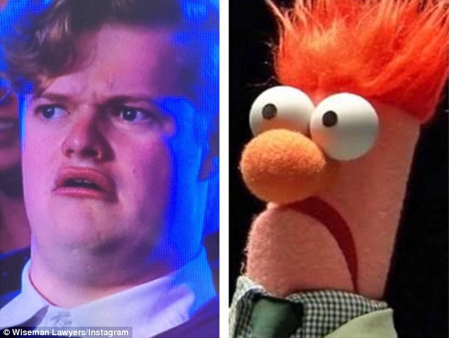He’s become famed for his facial expressions that most have likened to puppet Beaker of The Muppets – with red hair and beady eyes to boot