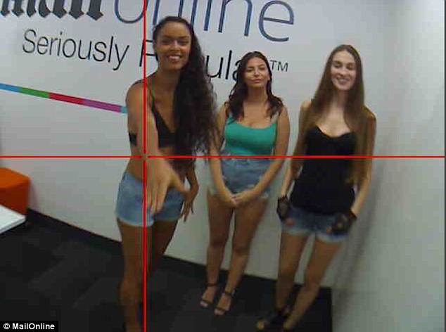 While 29 per cent of our volunteers looked at supermodel-like Inesa (right) the most, 35 per cent were most drawn to sporty Sophia (left), as this screen grab shows