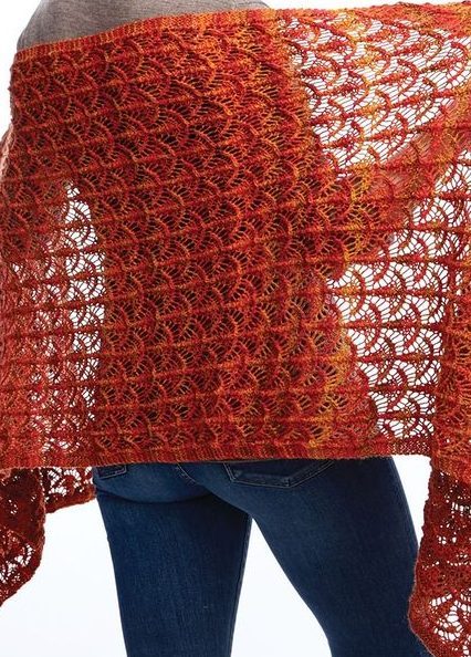 Free knitting pattern for Fanfare lace wrap and more lace shawl knitting patterns