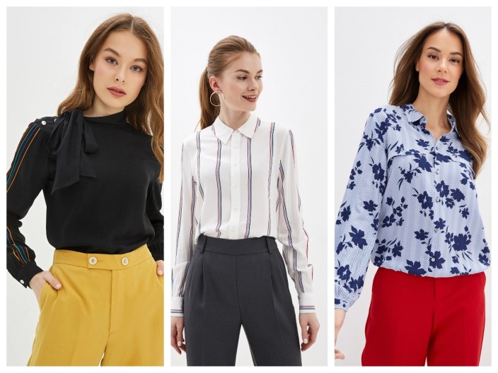 Стильные женские блузки 2020 - фото модных моделей и сочетаний