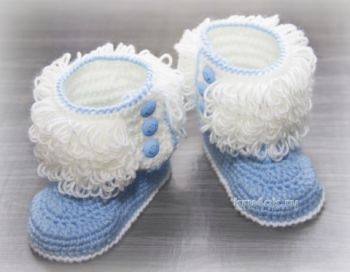 Пинетки - ботиночки для новорожденного крючком