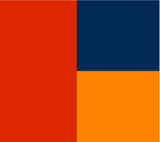red biue orange