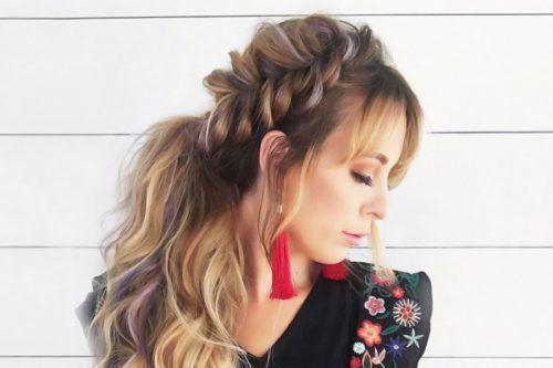 Cute Casual Versions of a Ponytail with Bangs