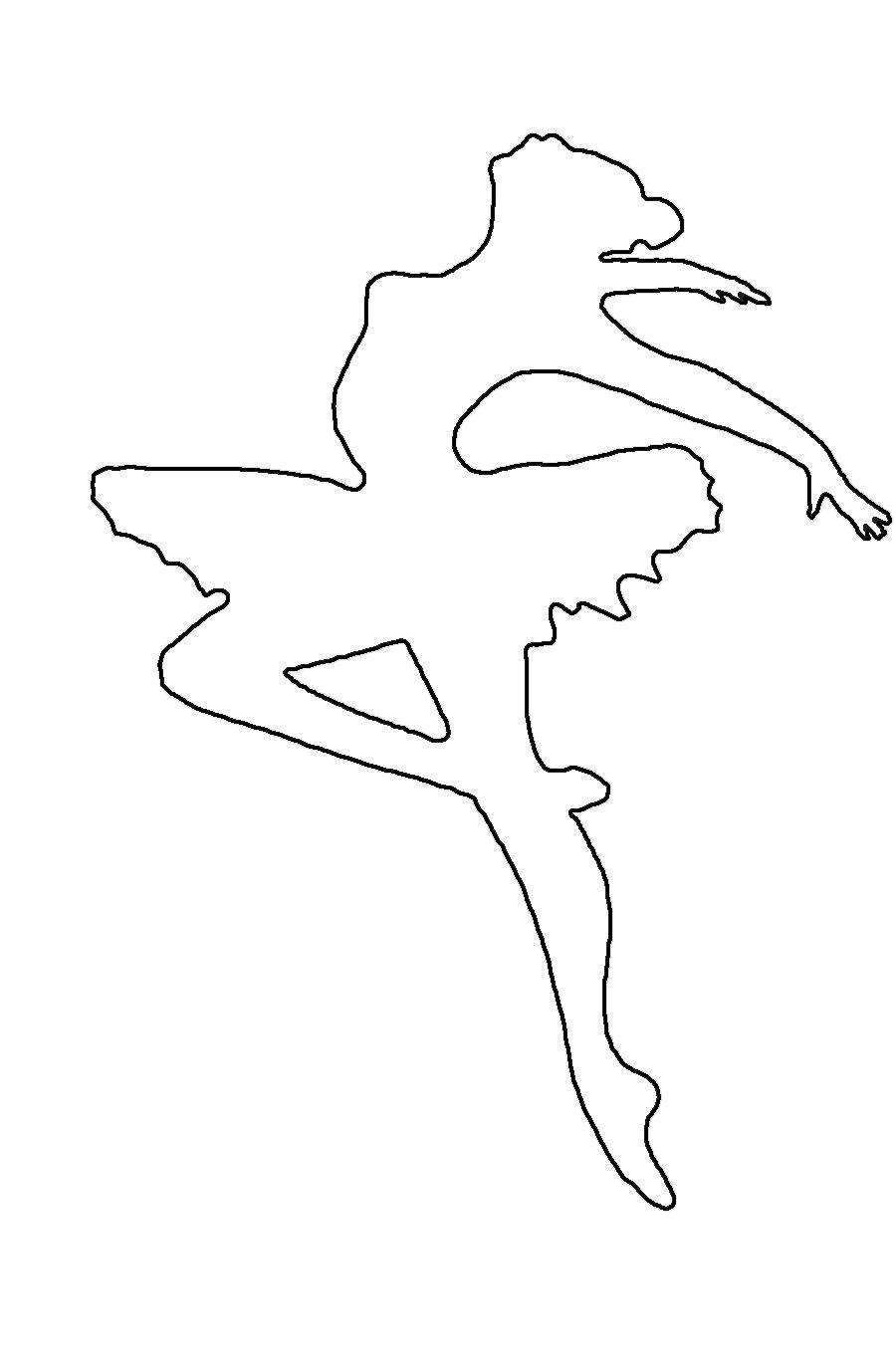 Раскраски шаблоны балерин балерина шаблон для вырезки из бумаги, для детского творчества