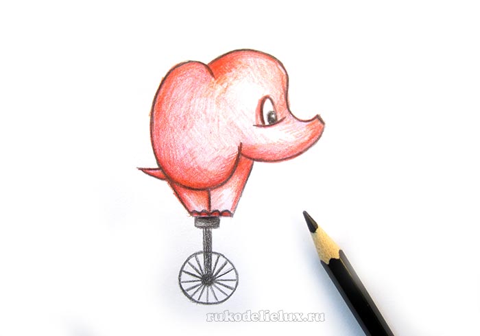 Как нарисовать циркового слона